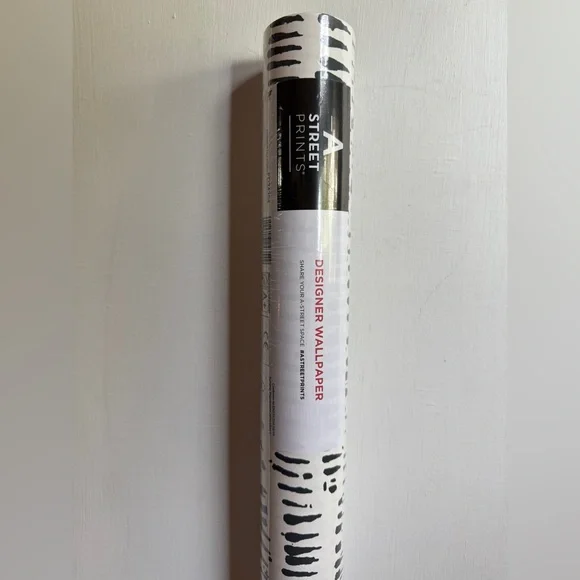 A-Street Prints WALLPAPER Brewster Runes Charcoal Brushstroke Bolt FD24354 56 Sf